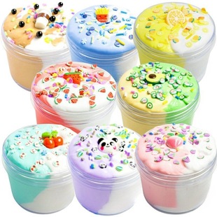 60mlSlime New Cotton Mud Color Mud Double Color Mud Light Clay DIY Toy Mud