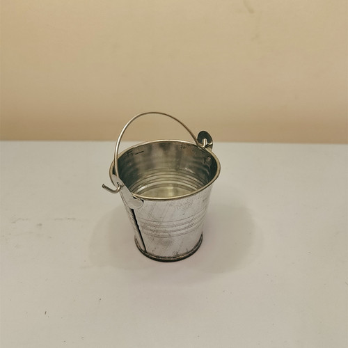 Mini kitchen accessories tinplate small bucket mini wooden basin stainless steel water ladle creative ornaments play house model