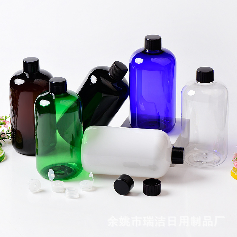 500ml矮胖透明塑料瓶旋盖瓶配内塞乳液包装纯露瓶洁肤水塑料瓶