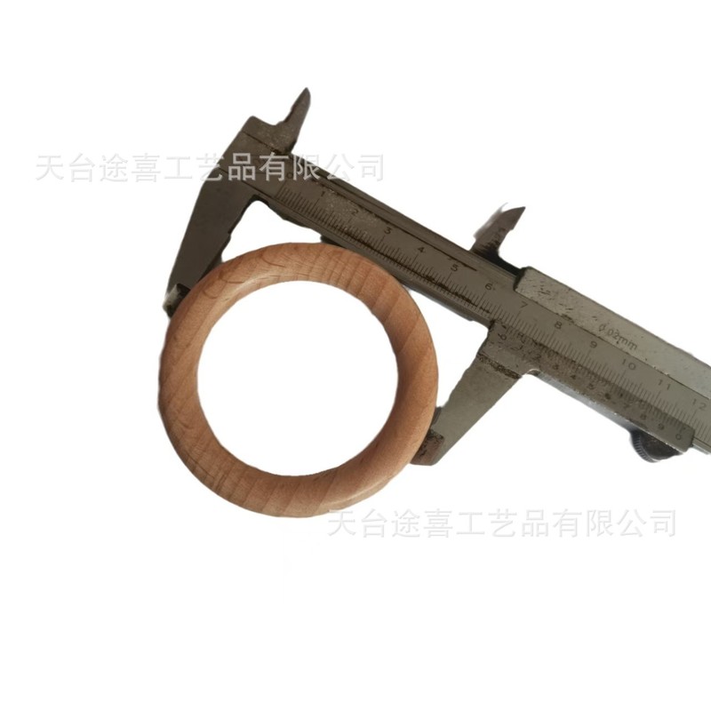 空白のブナ材の丸い木製リング DIY レーザーロゴ入り 実用的な装飾品 アクセサリー 吊り下げリング 手持ち歯固めおもちゃ 無垢材|undefined