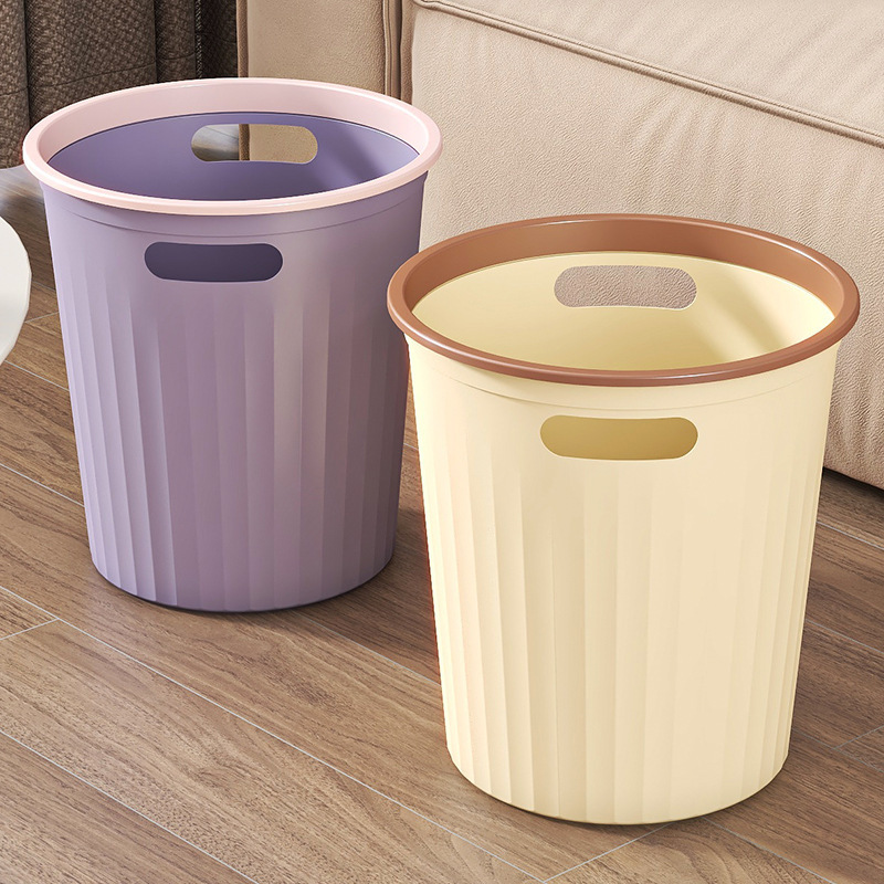 ゴミ箱プラスチック家庭用リビングルーム寝室キッチンオフィスホテルトイレレストラン寮厚いゴミかご|undefined