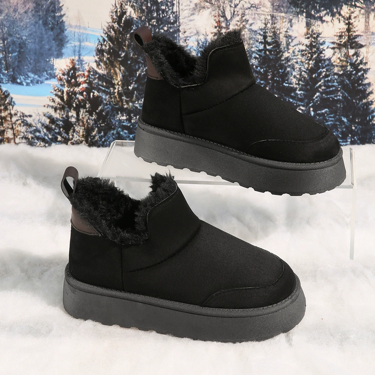 Keep warm non-slip winter mesh comfortable universal boots platform, internet celebrity