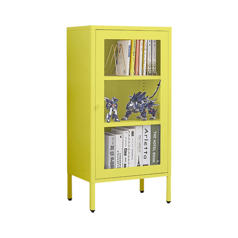 Armario aparador de hierro moderno minimalista Oficina de almacenamiento sala de estar cocina luz de la pared de lujo puerta de vidrio Barra de té gabinete