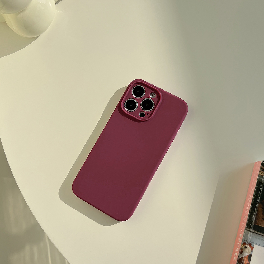 INS simple silicona líquida color sólido para Apple 15PROMAX/15 teléfono caso iPhone12 suave 11 hembra 14