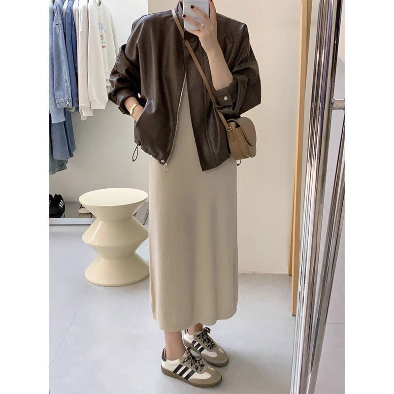 白色短款皮衣外套女2025年新款爆款春秋夹克独特超好看小个子机车|undefined