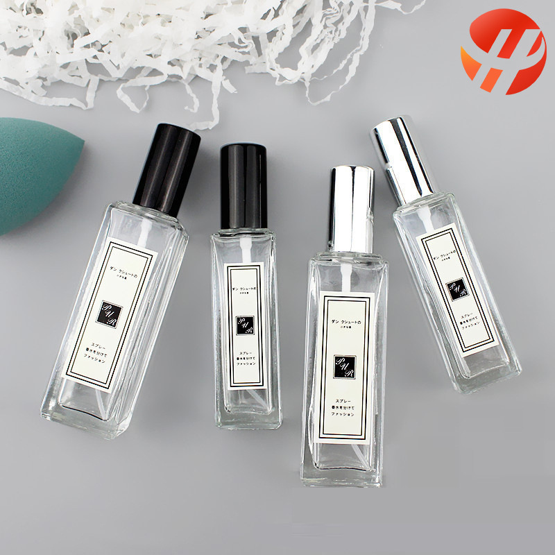 Botella de perfume de alto aspecto botella de perfume portátil de viaje botella de spray de niebla fina de muestra de pequeña capacidad 30ml Cuadrado