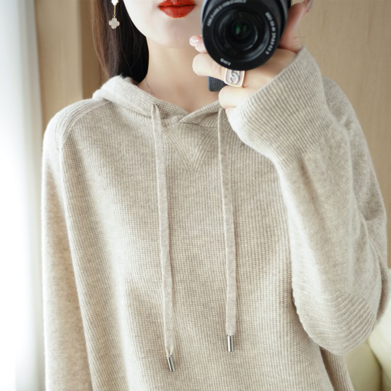 Hooded sweater women's long-sleeved outer sweater loose bottoming shirt casual hooded sweater short pullover hoodie