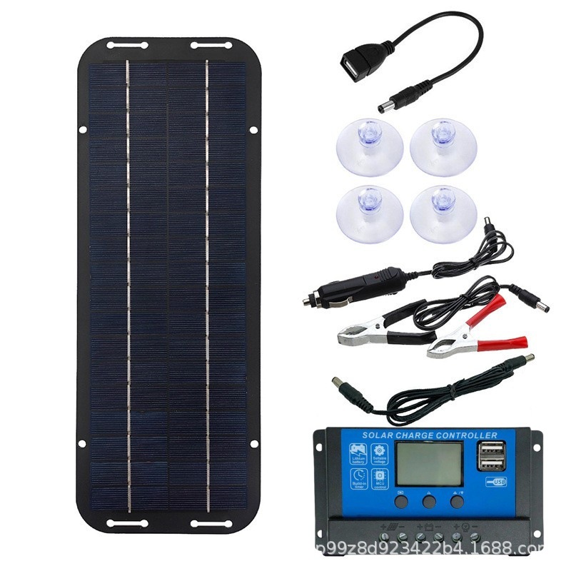 Plataforma TEMU dedicada a placa fotovoltaica policristalina solar 6W5V placa de carga portátil tipo-c de interfaz de carga exterior