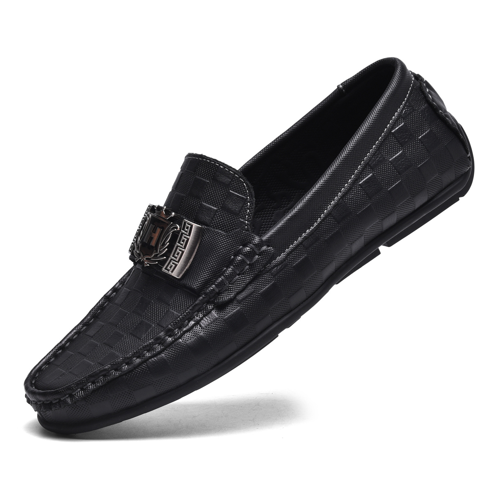 High-End Top-Grain Leather Genuine Leather Moccasins, Lazy Driving Shoes, British Casual Men's Leather Shoes, Driving Sh_vogvips.com