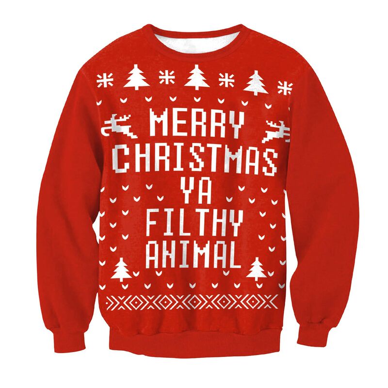 2025 Autumn European and American Couple Outfit Christmas 3D Digital Printed Round Neck Sweatshirt Letter Digital Printed Sweatshirt 2025 Autumn European and American Couple Outfit Christmas 3D Digital Printed Round Neck Sweatshirt Letter Digital Printed Sweatshirt