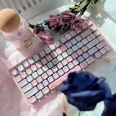 類moa乳はかわいい個性テーマpbt全五面熱昇華機械キーボードのキーキャップを接続してカスタマイズします。