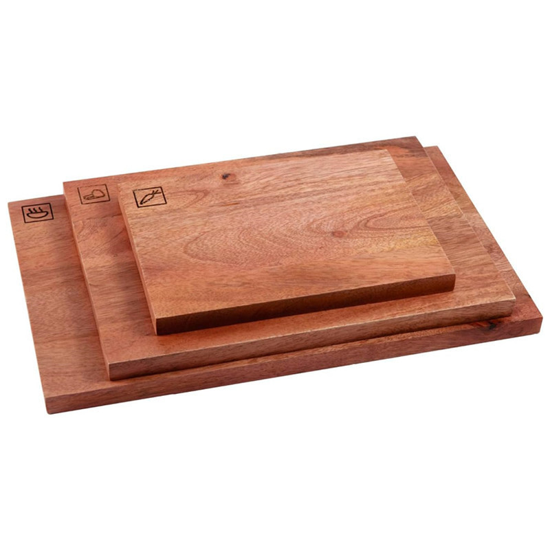 Cross-Border Thickeneded Solid Chopping Board Kitchen Household Cutting Board Fruit and Vegetable Chopping Board Mango Wood Chopping Board 3-Piece Set