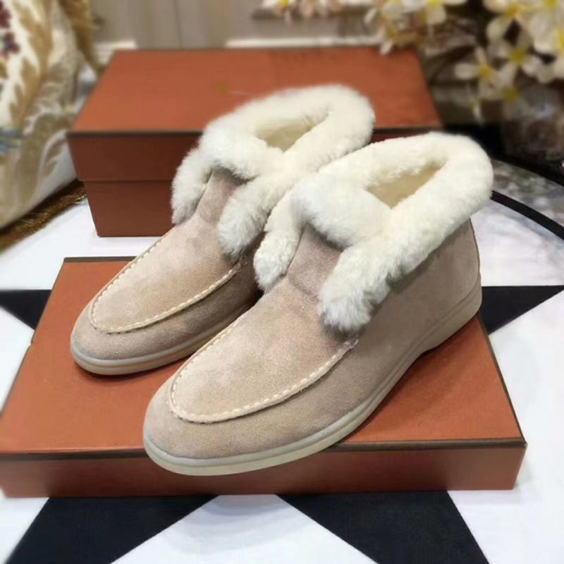 Cross-border autumn and winter outdoor thickened warm short boots, women's European and American casual matte solid color snow boots