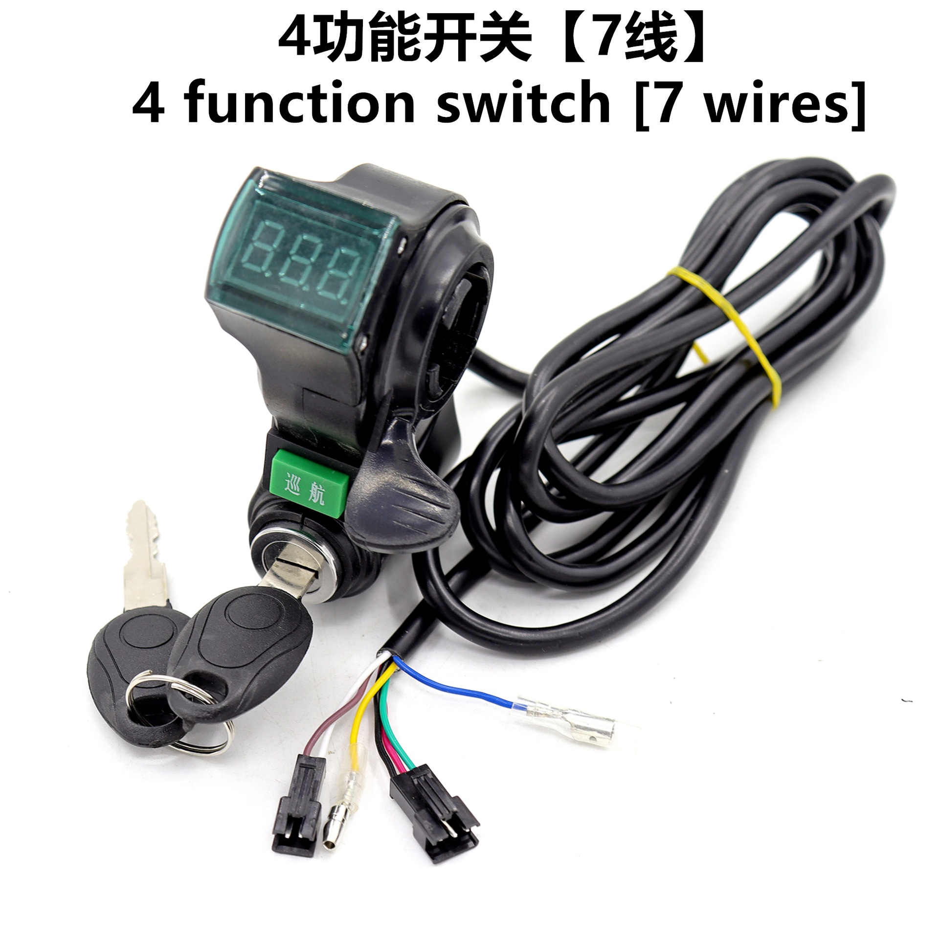 Electric Vehicle Scooter Accessories Key Start Switch Digital Display Ignition Switch Power-Off Door Lock Battery Car