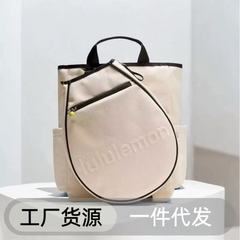 ルルluluトートバッグ、バックパック、19Lテニスラケットバッグ、女性用キャンバスピクルスボールラケットバッグ、2025年新作