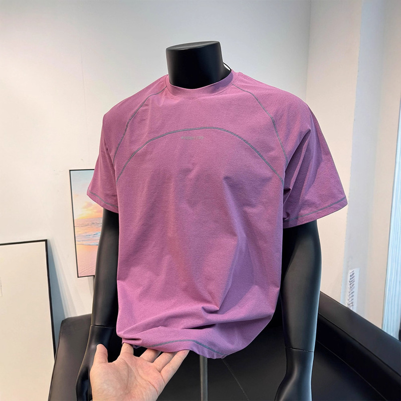 Raspberry Purple Sports Quick-Drying Short-Sleeved Men's and Women's Summer American-Style Ice Silk Cool Outdoor Cycling Clothing Fitness Training T-Shirt Raspberry Purple Sports Quick-Drying Short-Sleeved Men's and Women's Summer American-Style Ice Silk Cool Outdoor Cycling Clothing Fitness Training T-Shirt