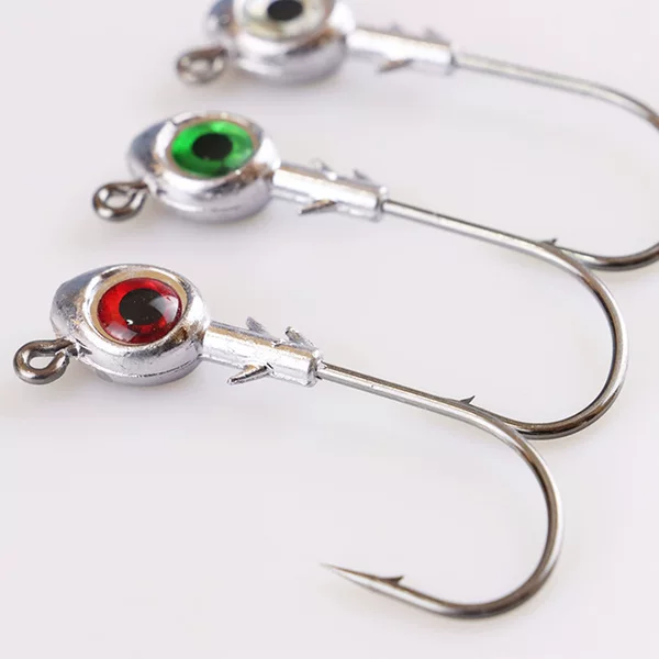 Single Pack Cross-Border Hot-Selling Wholesale Hanwuji Big-Eyed Fish Head Lead Head Hook 5G7G10G14G Sea Fishing Lead Head Hook