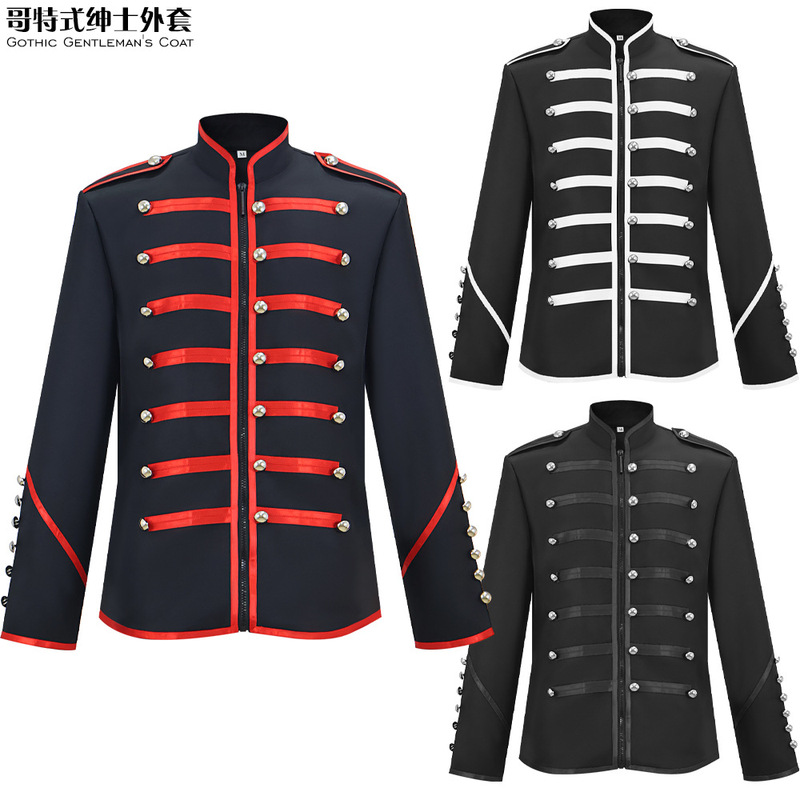 Cross-Border New Product Amazon Wish Independent Site Hot-Selling Medieval Gothic Men's Jacket Steampunk