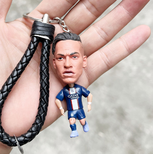 Football Gift Rodrigo Bellingham Mesia Malmbappe Salah Puppet Fans Keychain