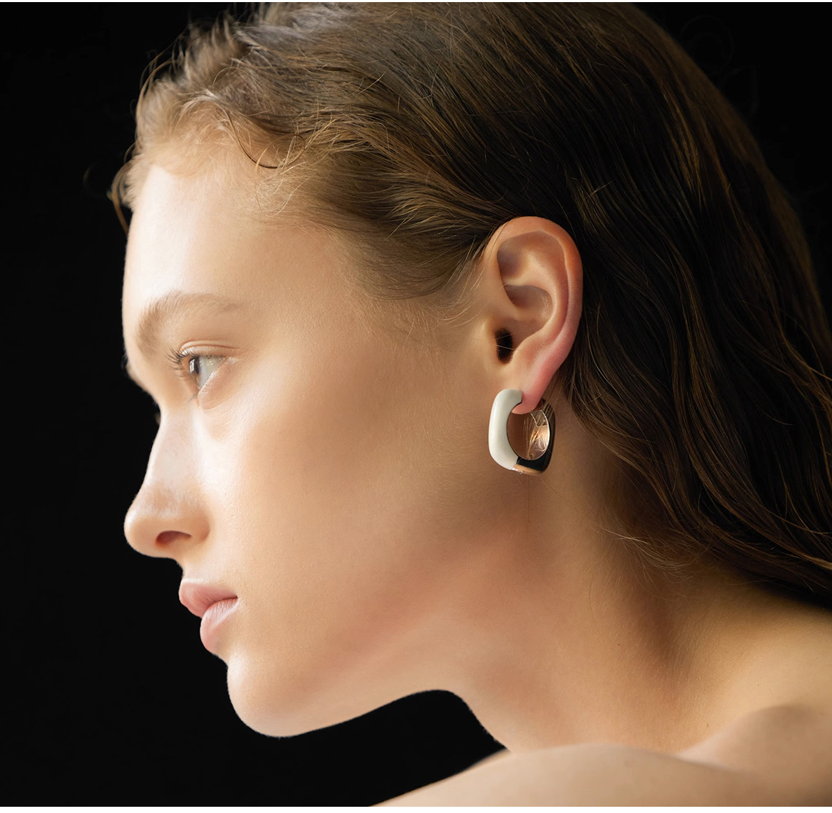 1 Paar Einfacher Stil Künstlerisch Runden Emaille Kupfer Ohrringe display picture 2