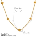 XL135GV Vertical Heart Gold Necklace