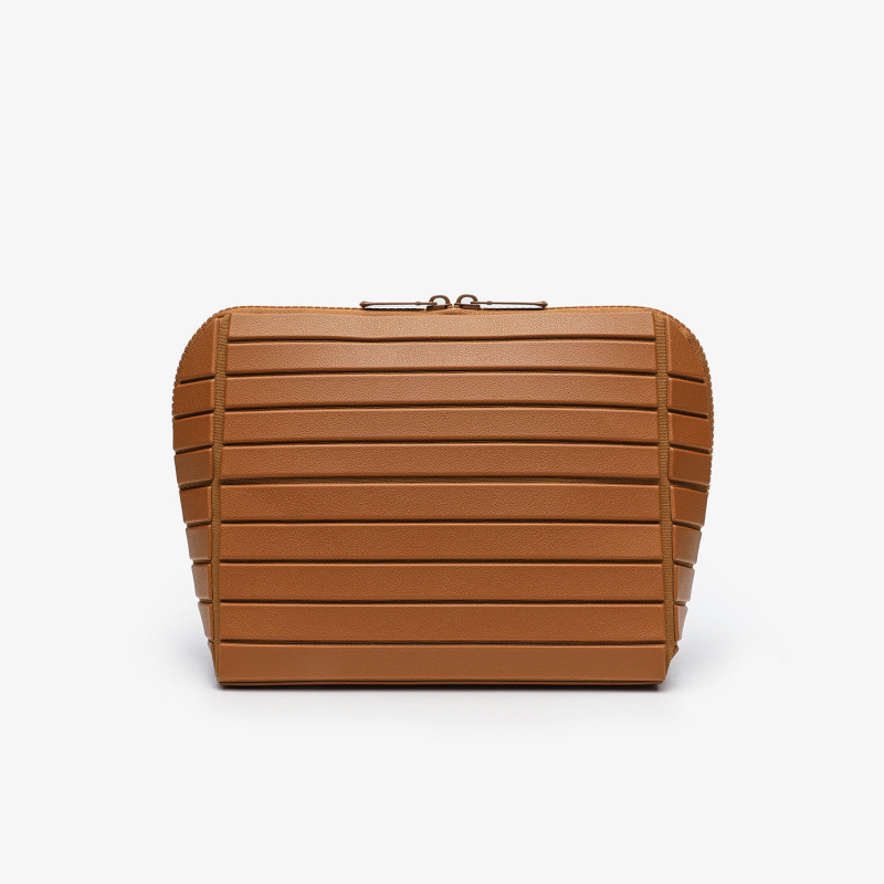 Popular Super Practical Large-Capacity Beautiful Storage Bag Travel Commuting Factory Direct Sales Striped Three-Dimensional Cosmetic Bag