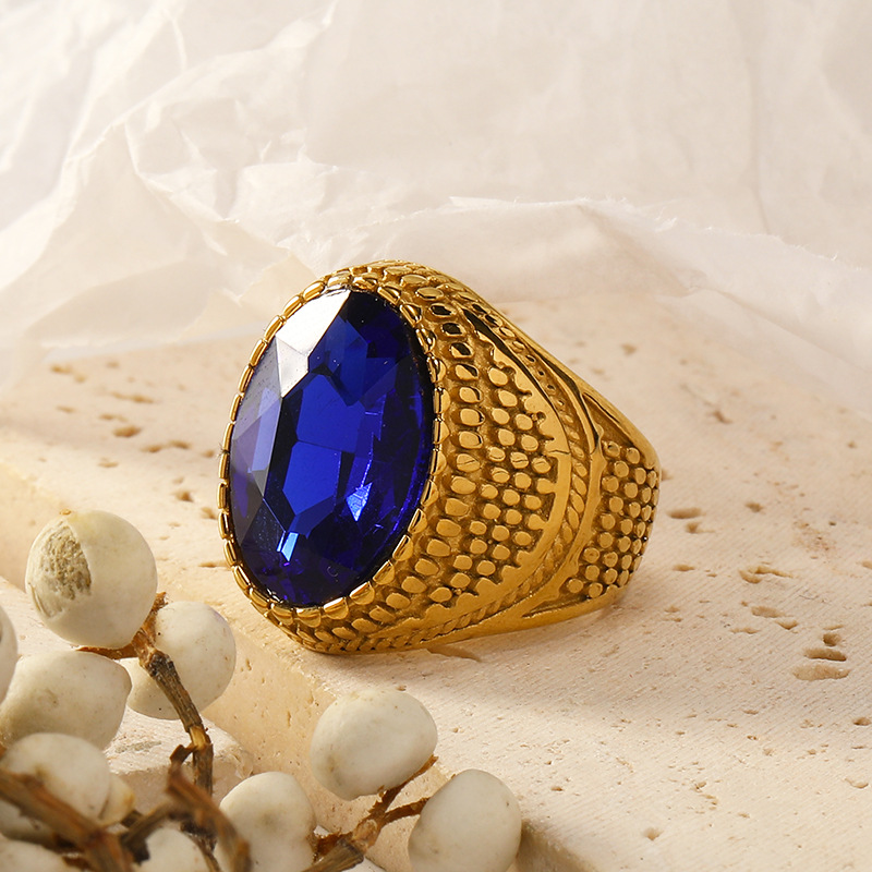 Daily Occasion 304 Stainless Steel Material Real Gold Plated Round 304 Stainless Steel Simple Style Waterproof Non Tarnish Rings