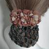 Summer elegant fashionable hair mesh, hair accessory, hairgrip, flowered, Japanese and Korean, 2023