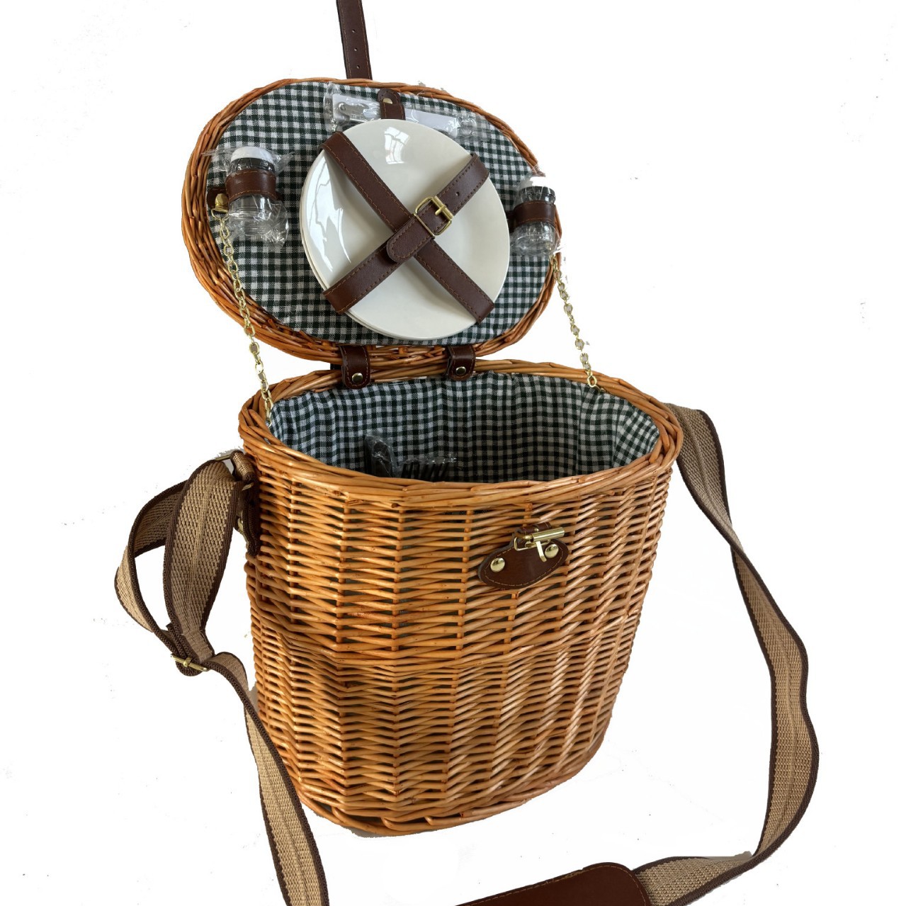 Cestas de picnic personalizadas con cubierta de sauce hecha a mano acompañadas de cestas de regalo de primavera cestas de almacenamiento de frutas con bolsas de cubierta