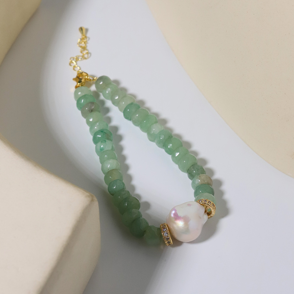 2025 pulseras de perlas de agua dulce naturales pulseras verdes elegantes para enviar a amigos accesorios de regalo de nicho