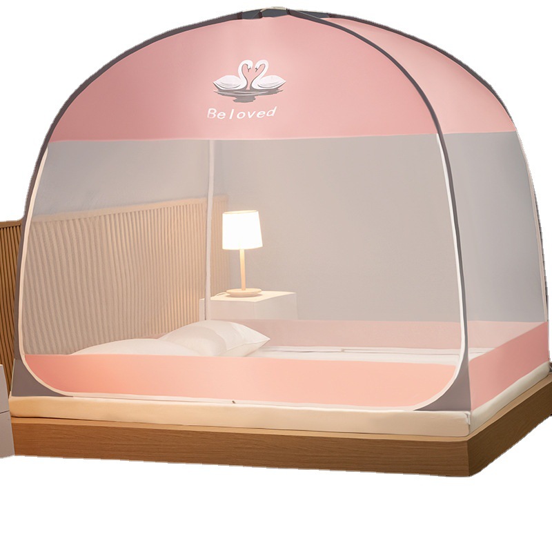 免安装蒙古包蚊帐家用1.8米床1.5m学生1.2米帐篷魔术蚊帐厂家批发
