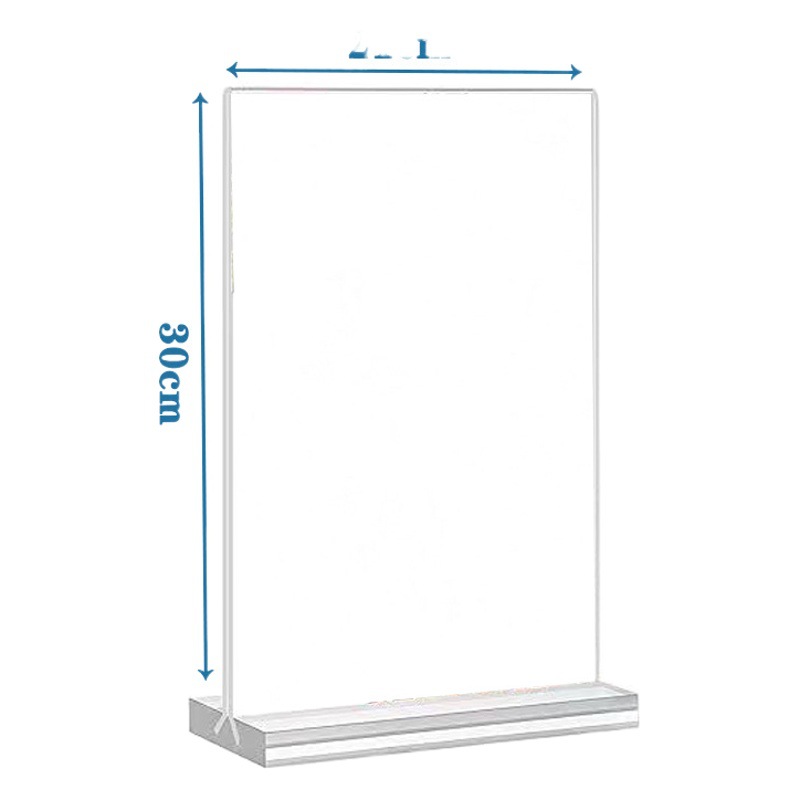 Wholesale acrylic display rack T-shaped table card sign bracket octagonal pull table card display card a4a5a6