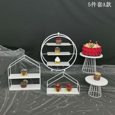 Decoración de mesa de postre de estilo europeo soporte de exhibición bandeja de pastel Decoración de mesa de boda traje creativo té de la tarde Merienda soporte image 22
