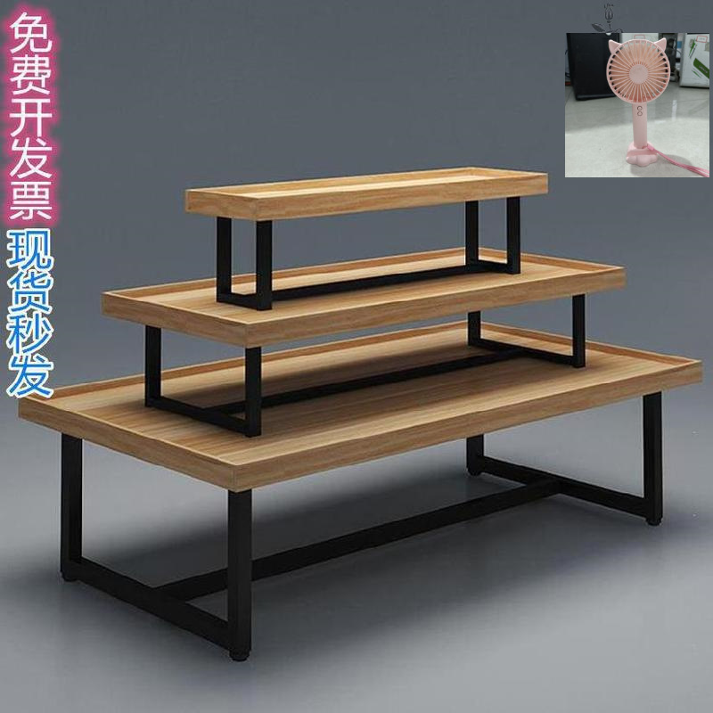 货架置物架多层收纳架子家用隔板书架实木卖发夹地摊摆货架超市酒