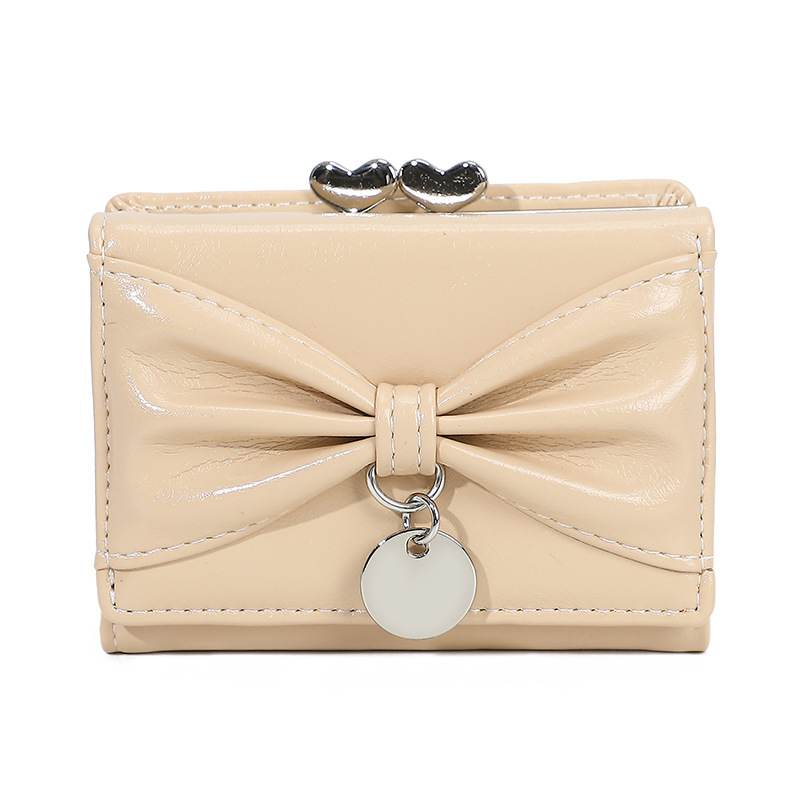 Sudeste asiático simple pu piel arco billetera cartera en una billetera de cambio transfronteriza billetera de dama estudiantes lindos