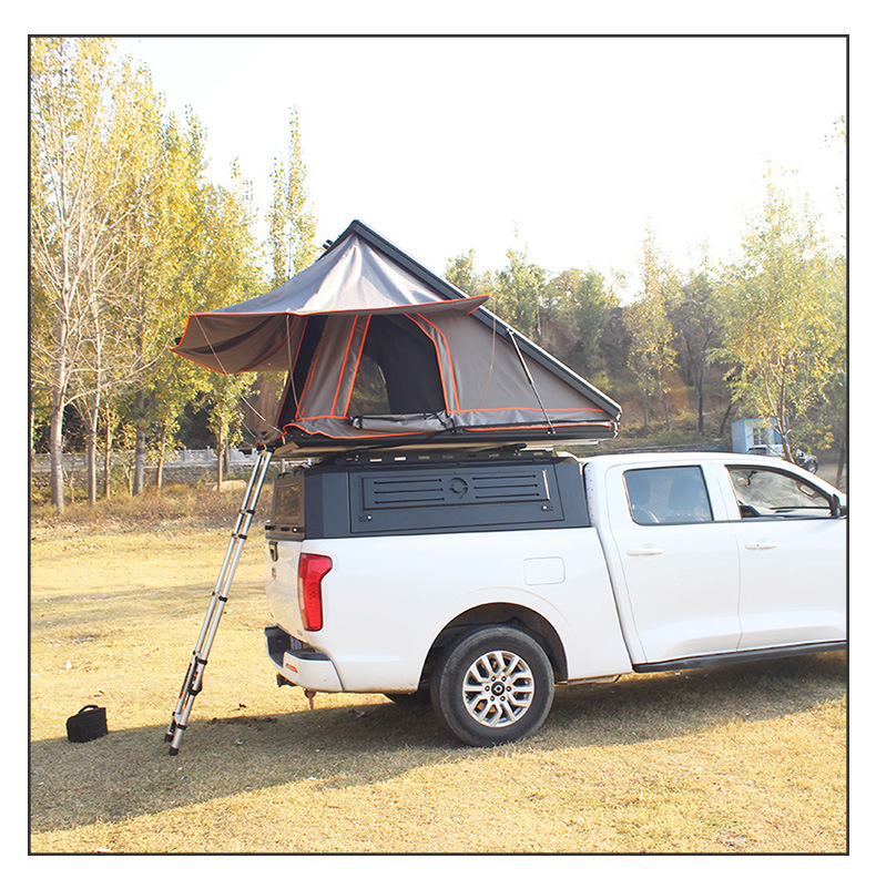 Hard-Top Aluminum Alloy Car-Mounted Triangular Folding Helicopter Side-Opening Tent Tank Outdoor Self-Driving Camping