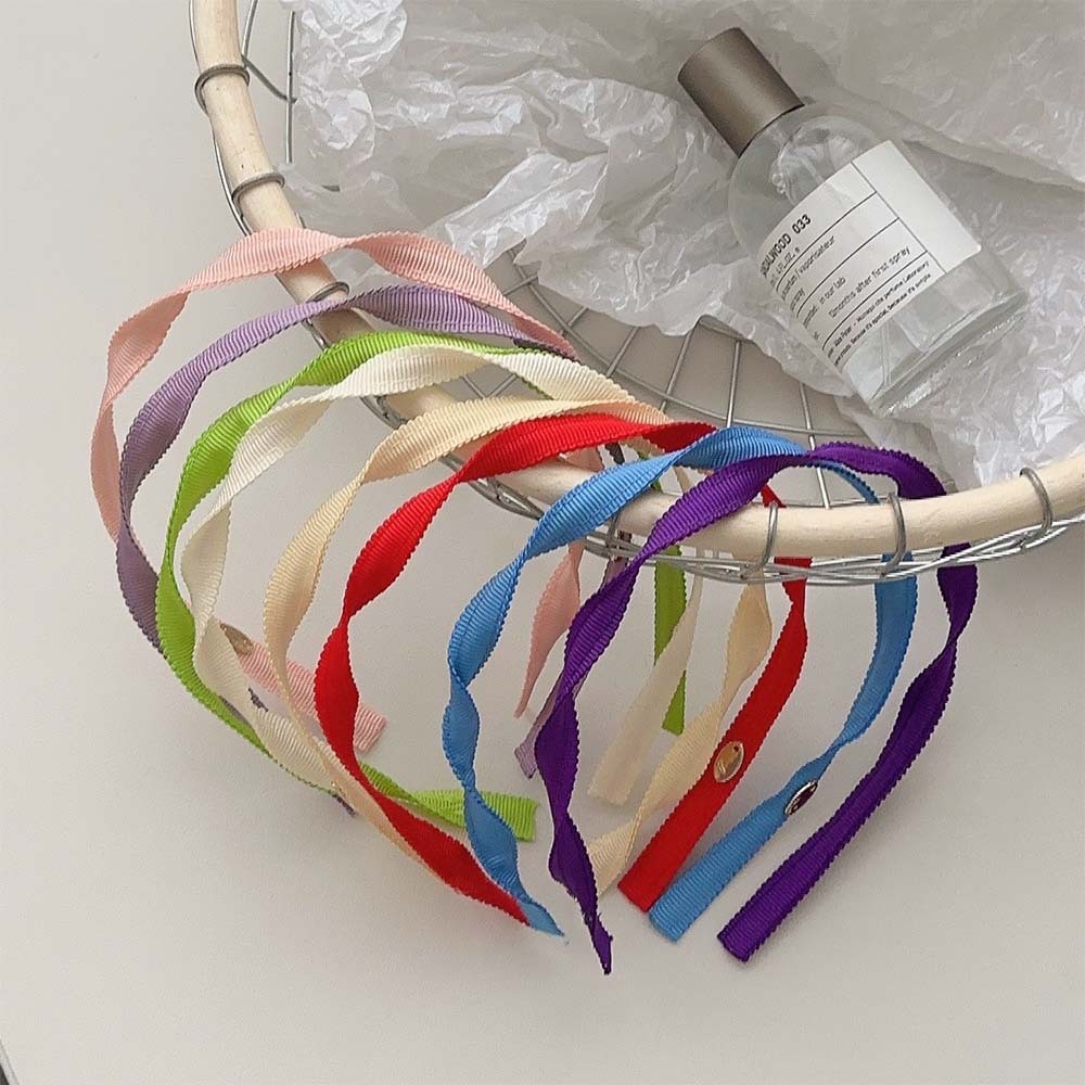 Diadema en espiral de color dopamina de primavera y verano para mujer 2025 nuevo estilo de salida de borde fino Diadema de sentido avanzado horquilla tocado