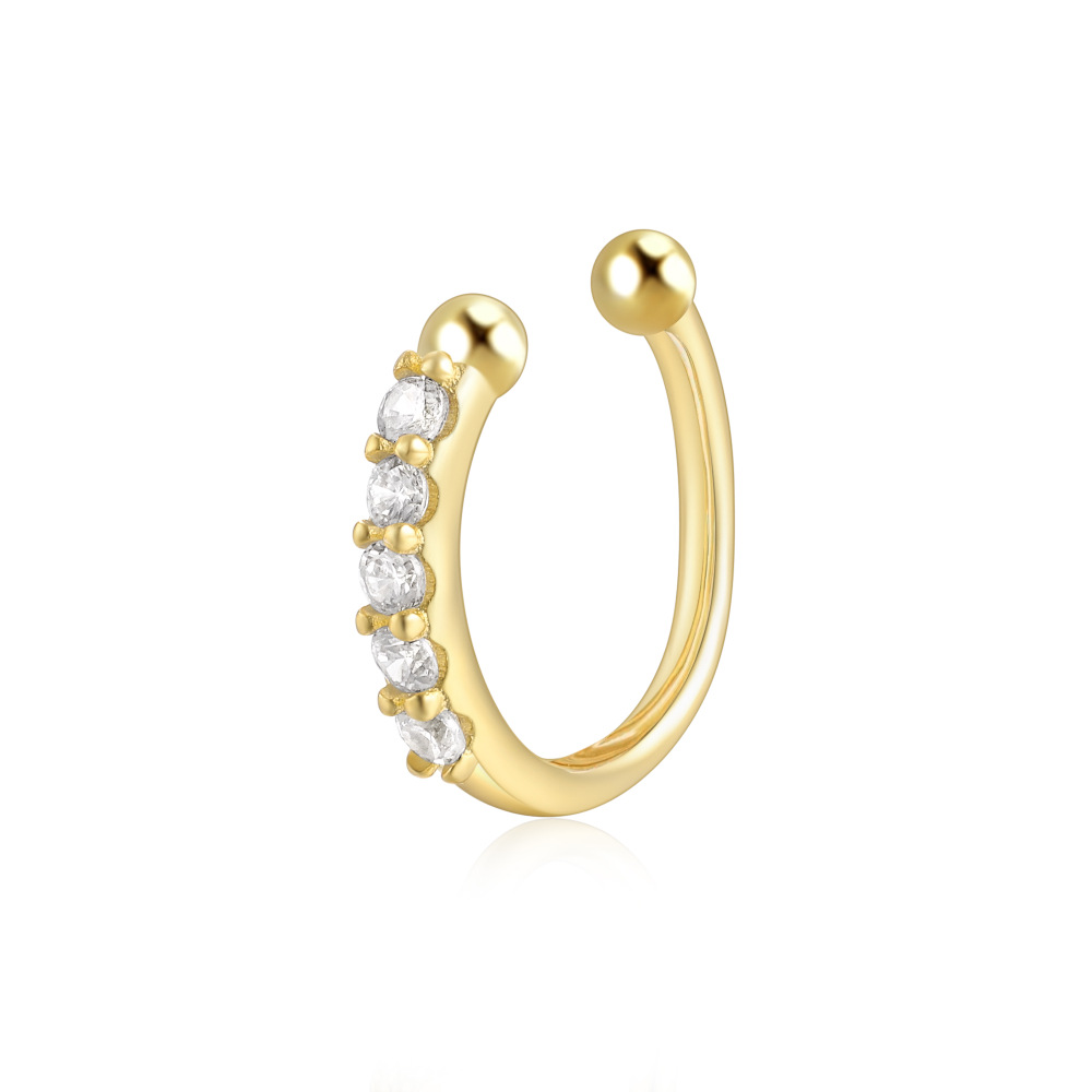 2g Weight Nose Ring Classification 1 Piece Quantity Daily, Street Occasion 925 Sterling Silver Material Star, Moon Pattern Women's Gender Plating Design Simple Style Style 1 Piece Nose Rings & Studs Simple Style Star Moon 925 Sterling Silver Plating 51
