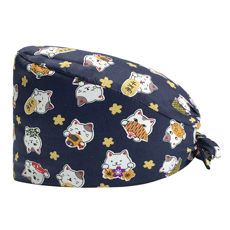 Nuevo Gorro de Enfermera para UCI con Lindos Estampados, Algodón Puro, Gorro de Cocina, Odontología, Belleza y Medicina, Unisex, en Existencia.