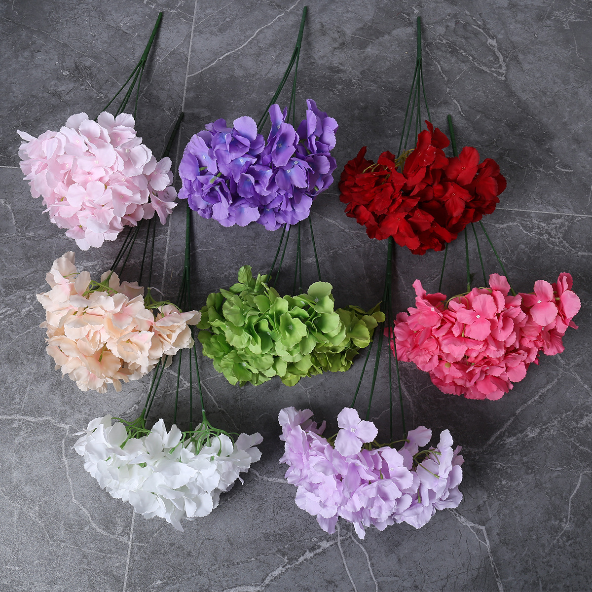 Hortenida decoración de bodas disparo ramo floral arreglos floral al por mayor simulación de adornos de flores falsas
