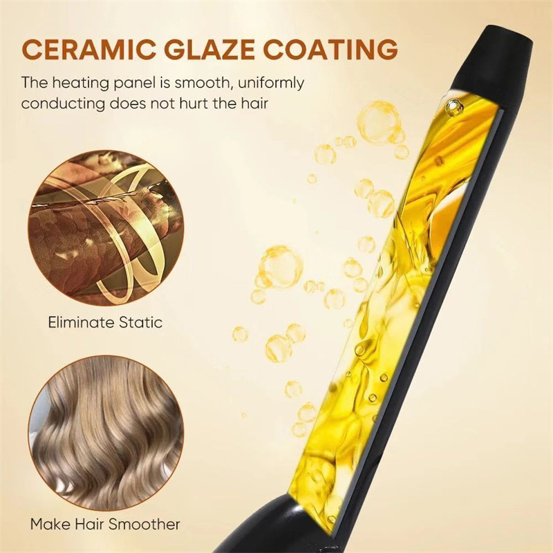 Langlebiger Haarstab, formgebender, nicht beschädigender Clip, gerade, doppelter Verwendungszweck, verbrühungshemmende Locken-Haarspange_voghion.com