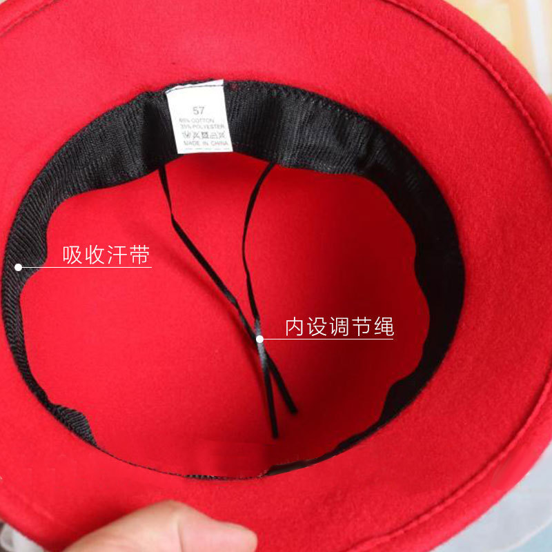 Sombrero de lana femenino, estilo retro y elegante, primavera-otoño