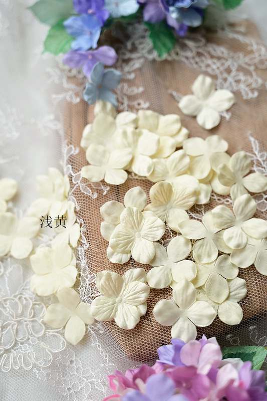 B6 ホットフラワー造花サテン立体プリーツフラワーアクセサリー DIY 手作りベビー服花材アジサイの花びら|undefined