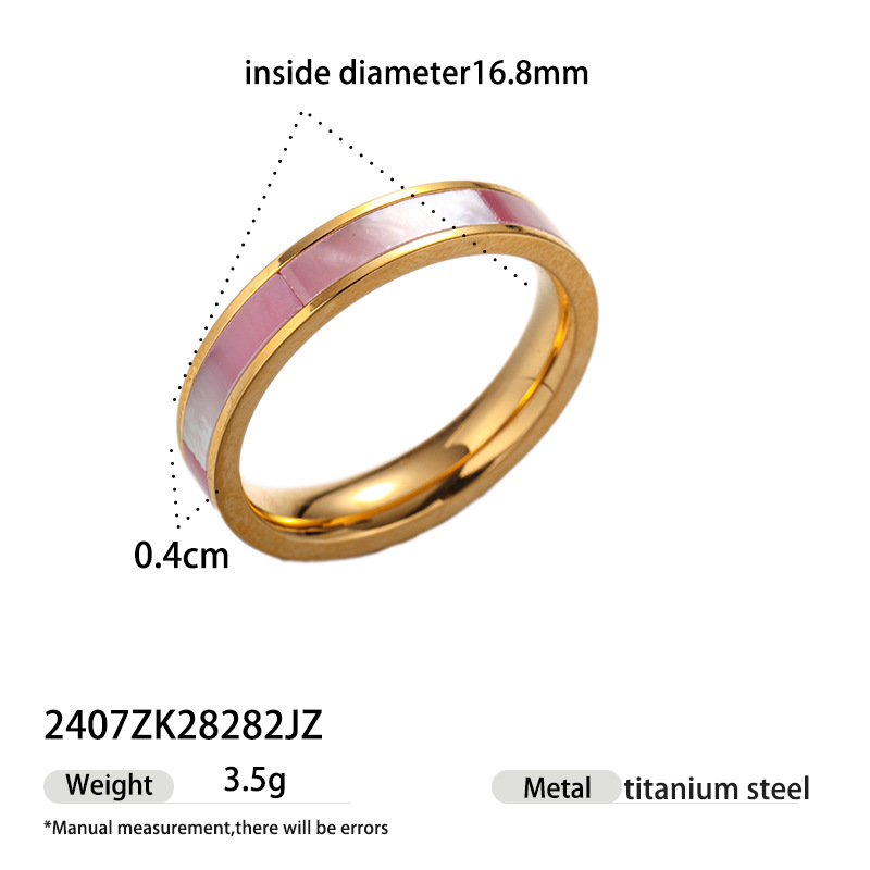 TENA conchas de acero inoxidable anillo de nicho femenino 25 nuevos joyas de mano rojas de red joyas de pulso de acero titanio