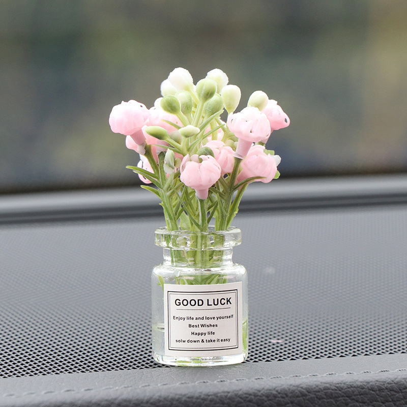 Red de Internet jarrón fresco flor casa de muñecas mini interior del coche decoración de la consola central decoración del coche simple