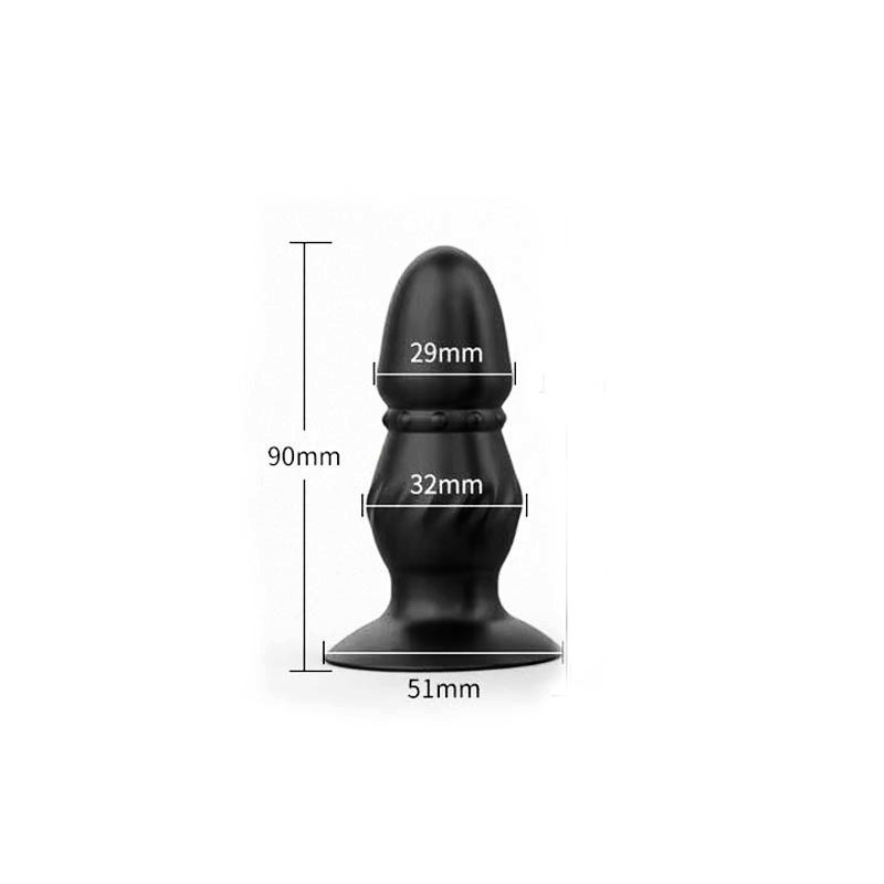 Remote Control Vibrating Anal Plug with Prostate Massage Function, TPE Male Toy — detail image 4