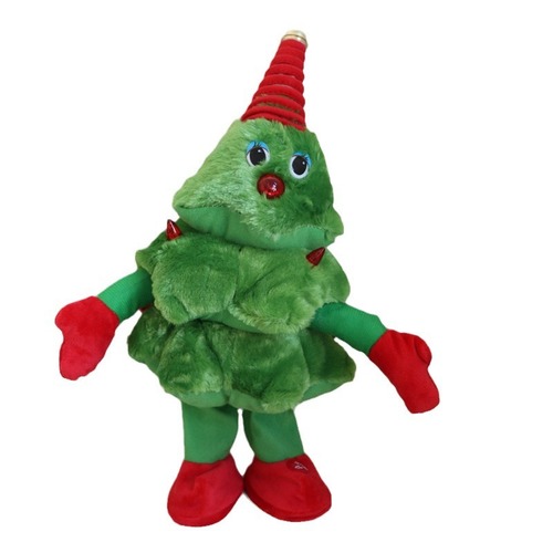 Cross-border singing and dancing recording Christmas tree reindeer plush toy electric Christmas gift