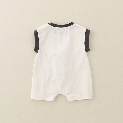 2025 Summer New Baby A-Grade Pure Cotton Sleeveless Onesie Soft and Comfortable Outfit for Baby Crawling Clothes