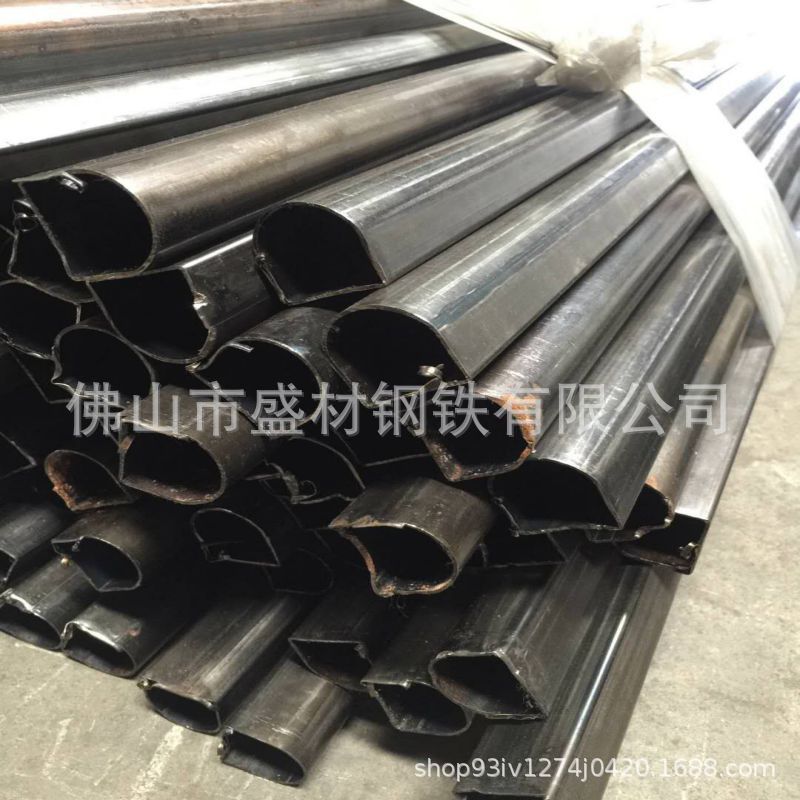 定制304不锈钢异型管光亮扶手双面拱形管 工程用拉丝