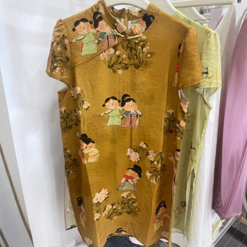 新しい中国風のローズレッドノースリーブベストシャツ女性の夏の新しい新しいルーズで多用途なスタイルのボタン付きトップ|undefined